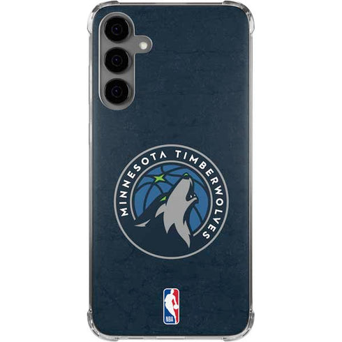 NBA Minnesota Timberwolves Distressed Galaxy S24 Plus Clear Case